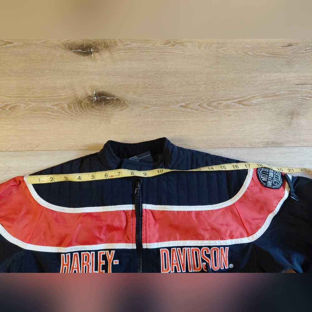 Harley-Davidson Black and Orange Jacket Boy Sz L - Picture 12 of 13